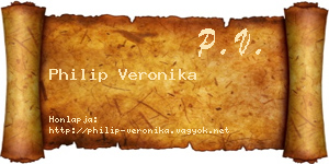 Philip Veronika névjegykártya